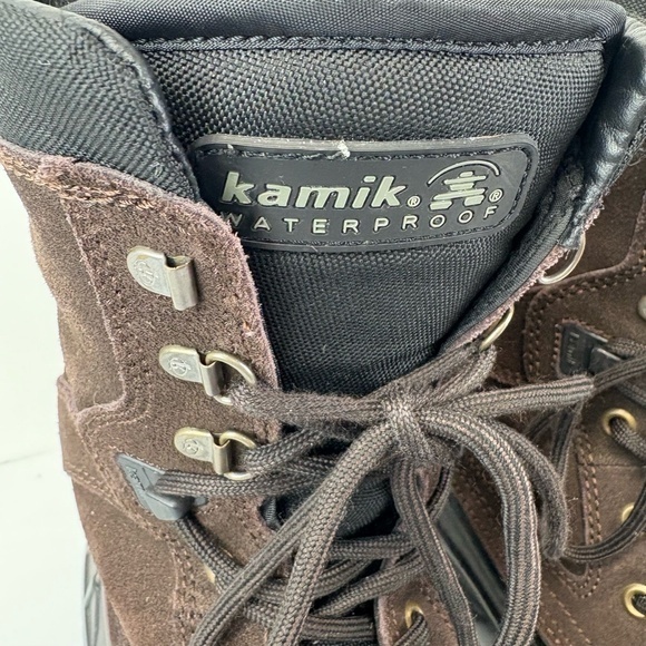 Kamik Mens Size 9 Brown Suede Lace-up Insulated Waterproof Boots - Picture 4 of 11